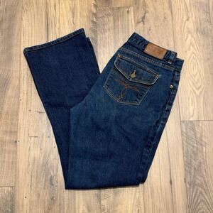 Lauren Ralph Lauren Bootcut Jeans Size 6 Dark Wash Stretch Flap Back Pocket